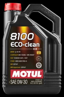 Олива моторна 8100 Eco-clean 0W-30 5л MOTUL 102889