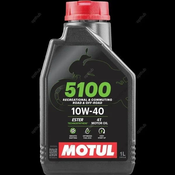 Олива моторна 5100 4T 10W-40 1л MOTUL 104066 (фото 1)