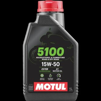 Олива моторна 5100 4T 15W-50 1л MOTUL 104080