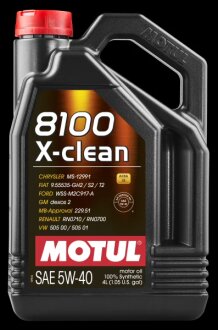 Олива моторна 8100 X-clean 5W-40 4л MOTUL 104720