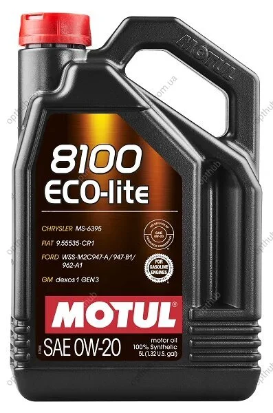 Олива моторна 8100 Eco-lite 0W-20 5л MOTUL 108536 (фото 1)