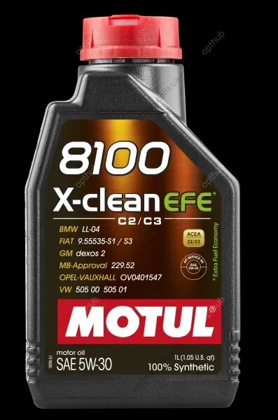 Олива моторна 8100 X-clean EFE 5W-30 1л MOTUL 109470 (фото 1)