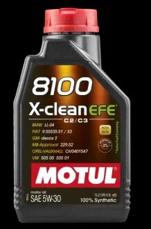 Олива моторна 8100 X-clean EFE 5W-30 1л MOTUL 109470