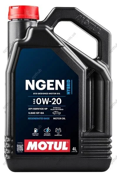 Олива моторна NGEN Hybrid 0W-20 4л MOTUL 111902 (фото 1)