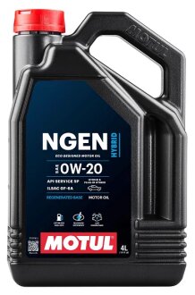 Олива моторна NGEN Hybrid 0W-20 4л MOTUL 111902