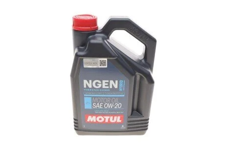 Олива 0W20 NGEN Hybrid (4L) (107142) API SP/ ILSAC GF-6b/ILSAC GF-6a (opt-om) MOTUL 333107