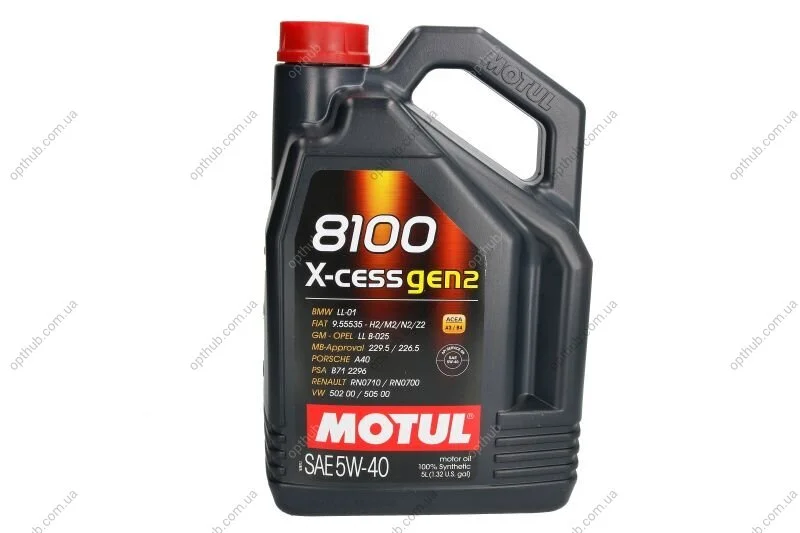 Олива моторна Motul 8100 X-cess gen2 5W-40, 5л. GEN2 MOTUL 368206 (фото 1)