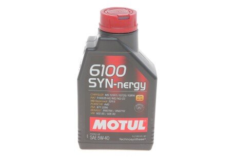 Масло 6100 Syn-nergy SAE 5W40 1 L MOTUL 368311