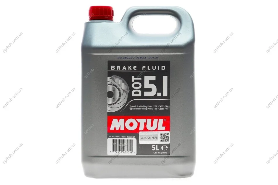 Рідина гальмівна DOT5.1 (5л) Гальмівна рідина (100952) (opt-om) MOTUL 807006 (фото 1)