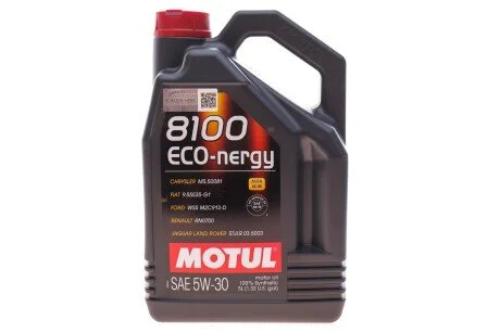 Масло 5W30 ECO-nergy 8100 (5L) (WSS M2C 913D/RN0700/STJLR.03.5003) (102898) (opt-om) MOTUL 812306