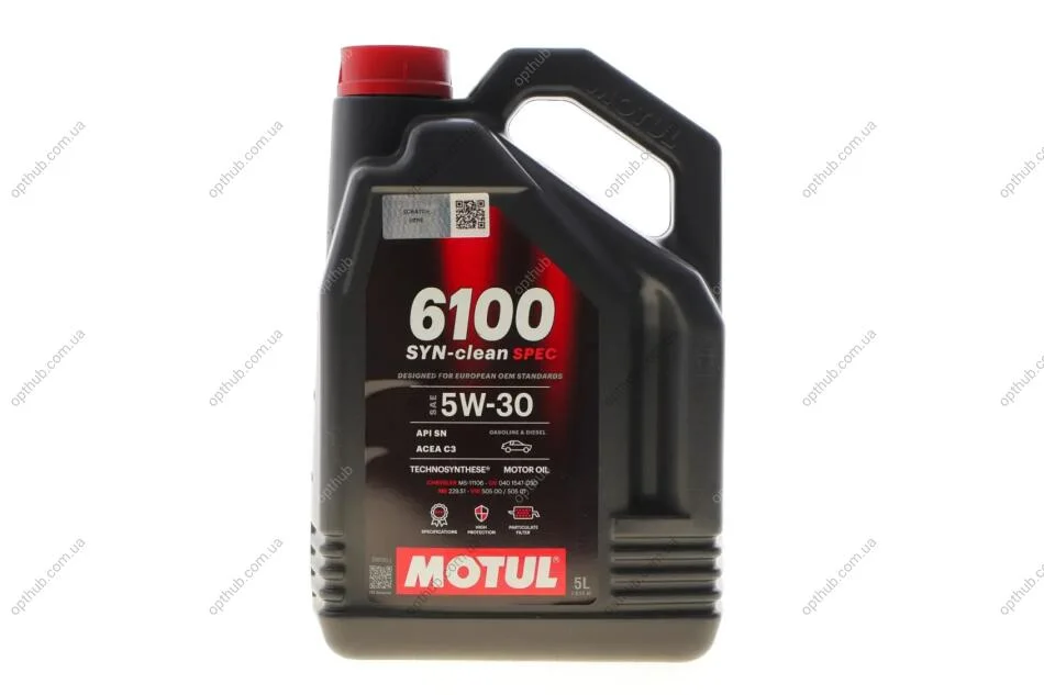 Олива 5W30 6100 Syn-clean Spec (5L) MOTUL 814351 (фото 1)