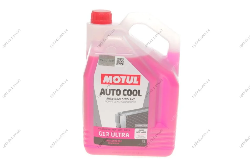 Антифриз (рожевий)) G13 (5L) (1:1=-35°C) Auto Cool G13 Ultra (109138) (opt-om) MOTUL 820106 (фото 1)