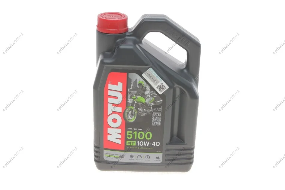 Масло 10W40 5100 4T Technosynthese (4л) (opt-om) MOTUL 836541 (фото 1)