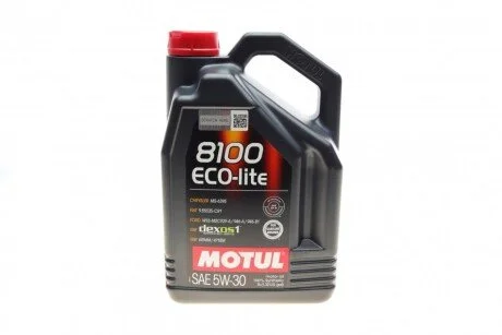 Масло 5W30 ECO-lite SAE 8100 (5L) (GM-dexos1 GEN3/FORD M2C 929-A/M2C 946-A) (107252/108214/10 (opt-om) MOTUL 839551