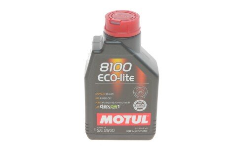 Олива 5W20 8100 Eco-lite (1л) (GM dexos1 GEN3/M2C 930-A/M2C 945-A) (109102) (opt-om) MOTUL 841411