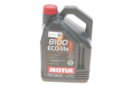 Олива 5W20 8100 Eco-lite (5L) (GM dexos1 GEN3/M2C 930-A/M2C 945-A) (109104) (opt-om) MOTUL 841451