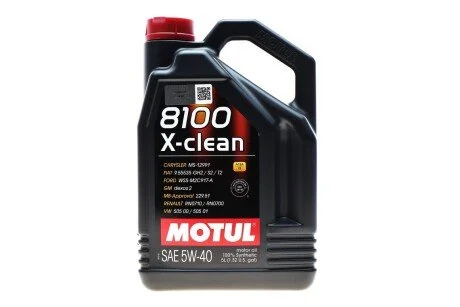 Масло моторное 100% синтетическое д/авто 8100 X-Clean 5W40 5L MOTUL 843451