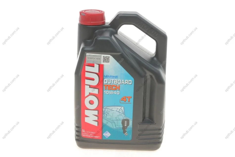 Олива 10W40 Outboard Tech 4T (5L)106354 (opt-om) MOTUL 852251 (фото 1)