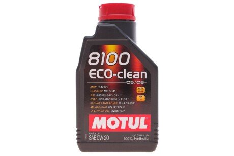Олива 0W20 Eco-clean 8100 (1л) (108813) (opt-om) MOTUL 868111