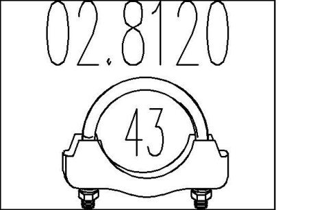 Хомут вихлопної системи MTS 02.8120