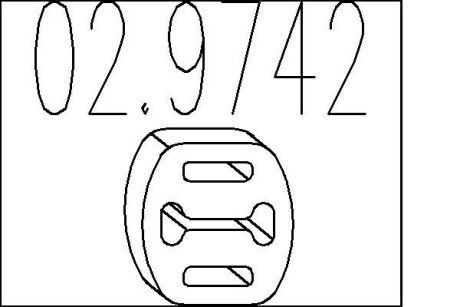 Гумовий елемент кріплення MTS 02.9742