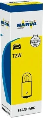 Автолампа T2W 12V 2W BA9s Standard (opt-om) NARVA 170533000 (фото 1)