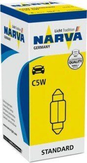 Автолампа C5W 12V 5W SV8.5 (11x35mm) (opt-om) NARVA 171253000