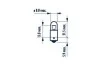 Автолампа T4W 12V 4W BA9s Standard (блістер/к-кт 2 шт) (opt-om) NARVA 171314000 (фото 2)