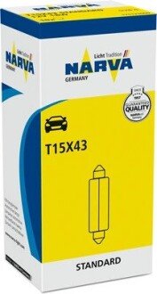 Автолампа C18W 12V 18W SV8.5 (15x41mm) (opt-om) NARVA 175123000