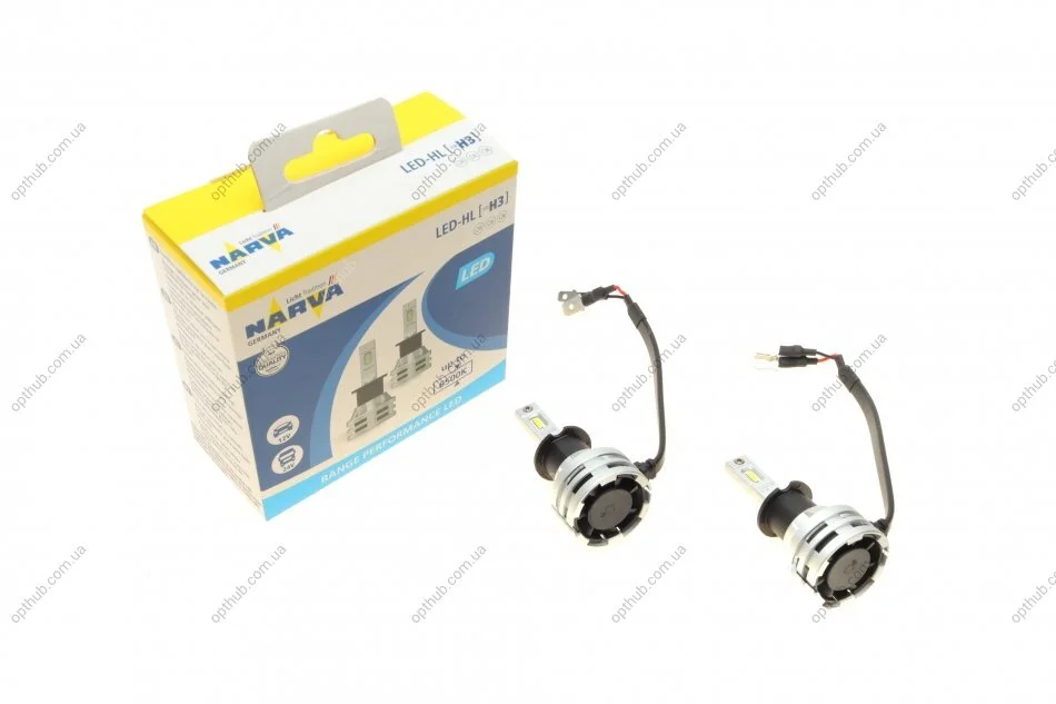 Автолампа H3 12/24V 19W PK22s Performance LED (к-кт 2шт) (opt-om) NARVA 180583000 (фото 1)
