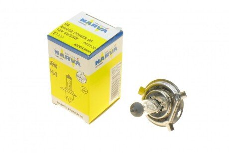 Автолампа H4 12V 60/55W P43t Range Power 90 (opt-om) NARVA 480033000