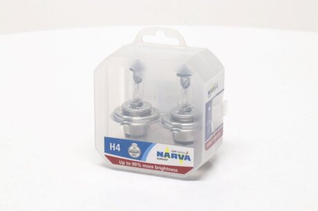 Лампа розжарювання SET H4 12V 60/55 W P43t RANGE POWER +90 (к-т 2шт) NARVA 48003S2