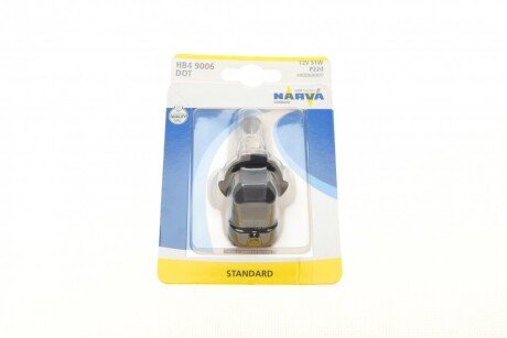 Автолампа HB4/9006 12V 51W P22d (Американські типи) (блістер/1шт) (opt-om) NARVA 480064000