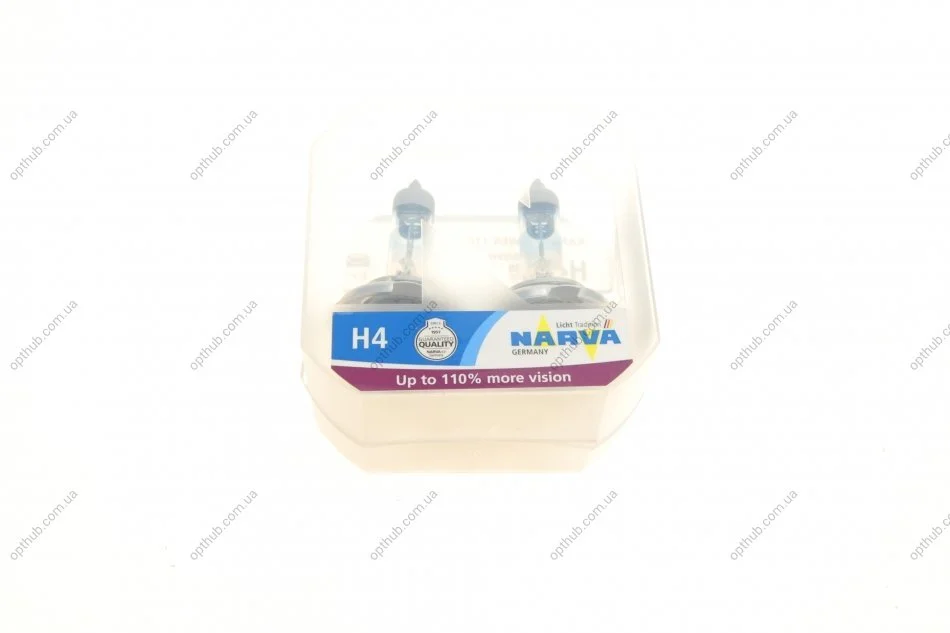Автолампа H4 12V 60/55W P43t Range Power 110 (к-кт 2шт) UA63 NARVA 480612100 (фото 1)
