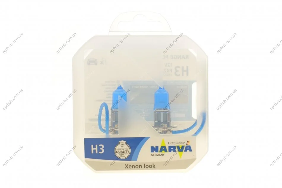 Автолампа H3 12V 55W PK22s Range Power White (4500K) (к-кт 2 шт) (opt-om) NARVA 486022100 (фото 1)