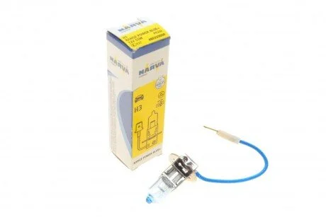 Автолампа H3 12V 55W PK22s Range Power Blue + (3700K) UA63 NARVA 486333000