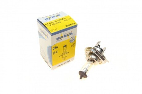 Автолампа H4 12V 60/55W P43t Range Power (+30%) (opt-om) NARVA 488783000