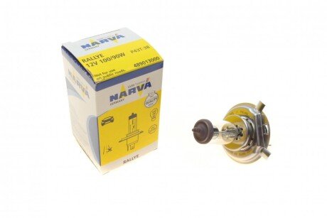 Автолампа H4 12V 100/90W P43t Rallye (opt-om) NARVA 489013000