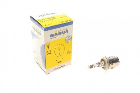 Автолампа S2 12V 35/35W BA20d Standard (opt-om) NARVA 495313000
