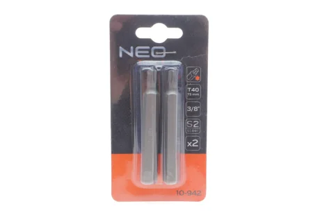 Насадки Torx T40 x 75 мм, S2 x 2 шт. Neo-tools 10-942