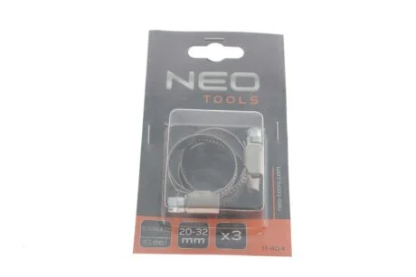 Хомут гвинтований 20-32/9 мм, W4, 3 шт. Neo-tools 11-404