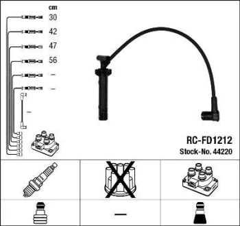 Комплект проводів запалювання FORD GALAXY I 2.3 01.97-05.06 NGK 44220