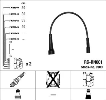 Комплект кабелів високовольтних NGK 8183