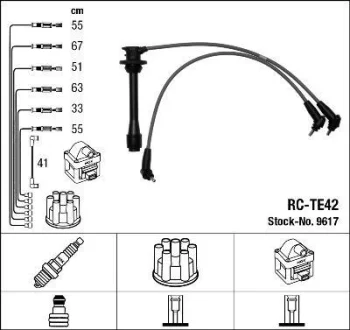 Комплект проводів запалювання LEXUS ES TOYOTA CAMRY 3.0 06.91-11.01 NGK 9617