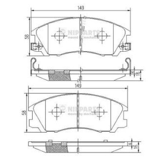 Гальмівні колодки NIPPARTS J3600534