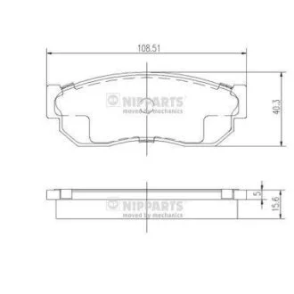 Комплект тормозных накладок NIPPARTS J3601001