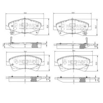 Тормозные колодки NIPPARTS N3602133