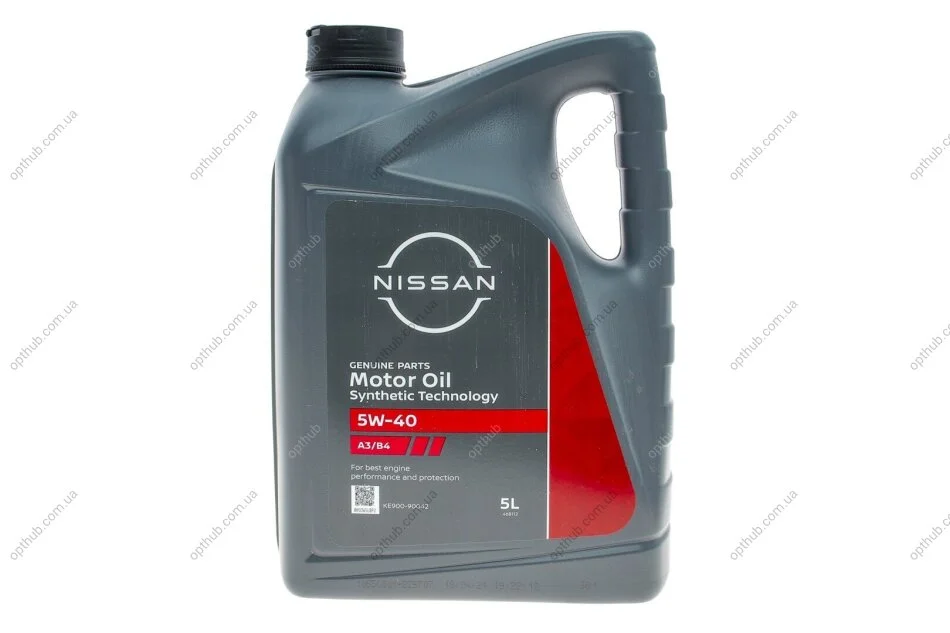 Масло моторное 5W40 SL/CF (5 Liter) NISSAN KE90090042 (фото 1)