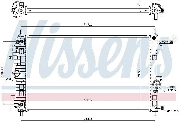 Радіатор охолодження двигуна First Fit NISSENS 606049 (фото 1)