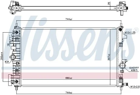 Радіатор охолодження двигуна First Fit NISSENS 606049